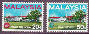 Malaysia # 35-36, Penang Free School, Mint LH, 1/2 Cat.