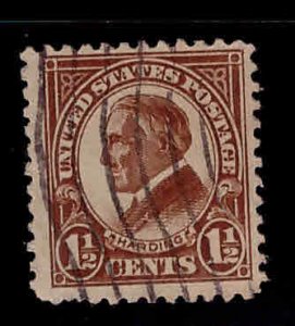 USA Scott 553 Used Harding stamp
