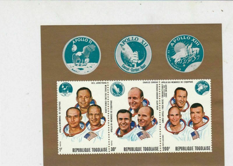 Republic Togolaise Space Theme Astronauts Apollo M.N.Hingd Stamps Sheet Ref23688