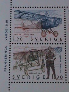 SWEDEN-1984-SC#1516-  SWEDISH AVIATION HISTORY-MNH S/S VERY FINE LAST ONE