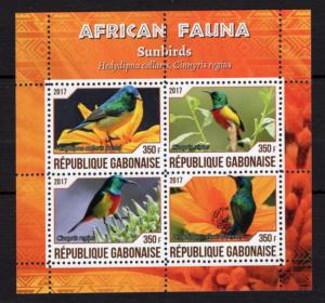 1pcs African Fauna Nature Birds Sunbirds Perf  -Private Local issue/ not MNH