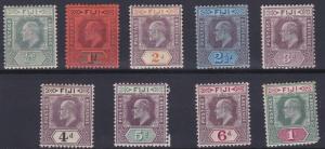 FIJI  1903  SG 104 - 112  VALUES TO 1/-  MH  CAT £65 