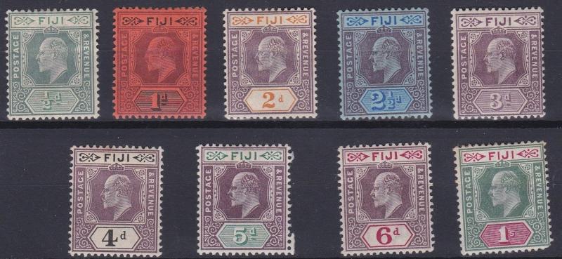 FIJI  1903  SG 104 - 112  VALUES TO 1/-  MH  CAT £65 