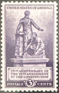 Scott #902 1940 3¢ Thirteenth Amendment MNH OG XF