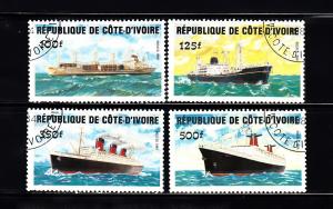 Ivory Coast - 1984 - SC 723, 725, 727-728 - CTO - Transportation