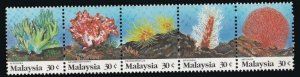 *FREE SHIP Malaysia Corals 1992 Underwater Life Reef Marine Ocean (stamp) MNH