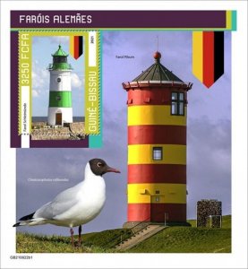 Guinea-Bissau - 2021 German Lighthouses - Stamp Souvenir Sheet - GB210822b1