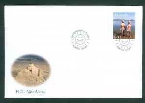 Aland. 2003 FDC.  Children On The Beach. Sc.# 215.