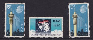 South Africa #363-365 MNH 1972  Strijdom Tower and map of Antarctica