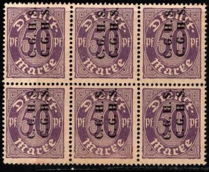 1920 German State of Prussia 50 Pfennig Overprinted C.G.H.S. Michel Type VI