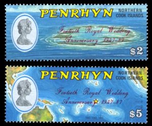 Penrhyn 1987 Scott #352-353 Mint Never Hinged