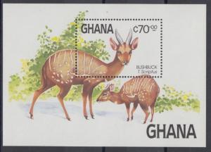 XG-AE183 GHANA - Wwf, 1984 Wild Animals, Endangered Species MNH Sheet