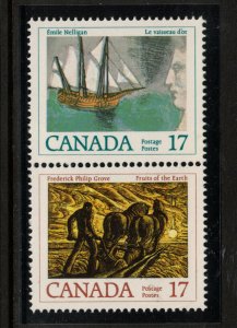 Canada #817 - #818 Very Fine Never Hinged Pair With Untagged Variety