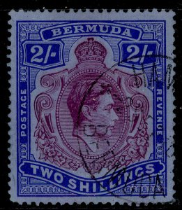 BERMUDA GVI SG116a, 2s dp red purple & ultramarine/grey-blue, FU CDS. Cat £50.