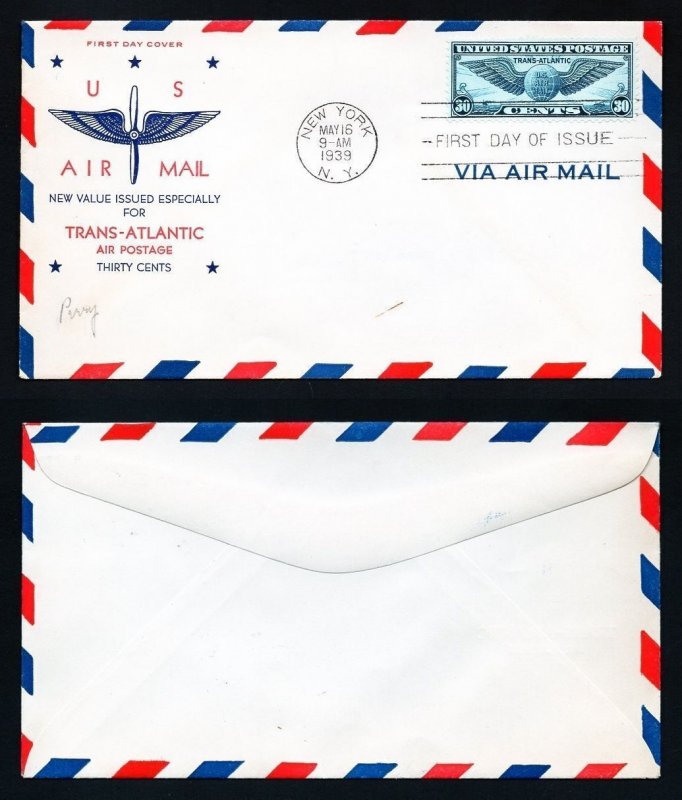 # C24 First Day Cover addressed with Holland cachet - 5-16-1939