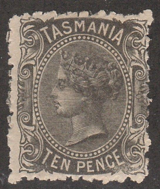 TASMANIA 1870 QV 10D PERF 12 