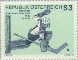 Austria 1967 MNH Stamps Scott 788 Sport Ice Hockey World Championships