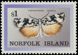 Norfolk Island #448-451, Complete Set(4), 1988, Insects, Butterflies, Never H...