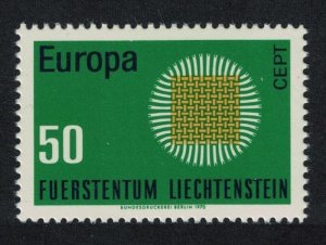 Liechtenstein Sun composed of 24 interwoven fibres Europa 1970 MNH SG#523