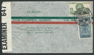 MEXICO 1941 Airmail censor cover to London.................................10611