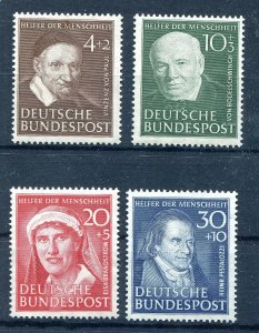 GERMANY FEDERAL REPUBLIC 1951 PORTRAITS B320-B323 PERFECT MNH