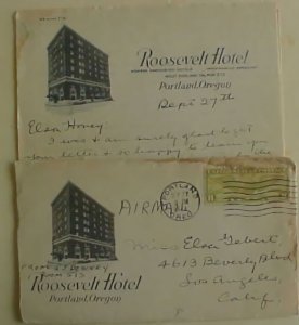 US PICTORIAL HOTEL LETTER IN 1933 COVER