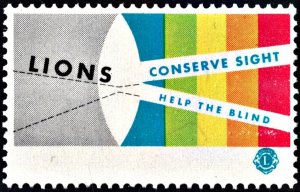 Lions Club Charity Seal Conserve Sight Single OG/NH