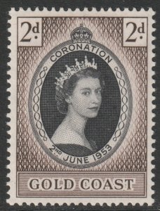 Gold Coast Scott 160 - SG165, 1953 Coronation 2d MH*