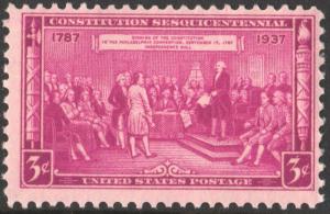 SC#798 3¢ Constitution Issue (1937) MNH