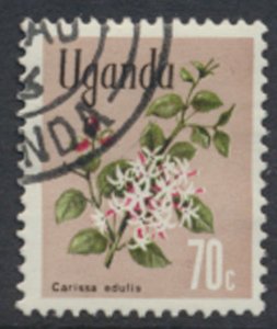 Uganda  SC# 139   SC# 123  Used  Flowers 1969   see scan
