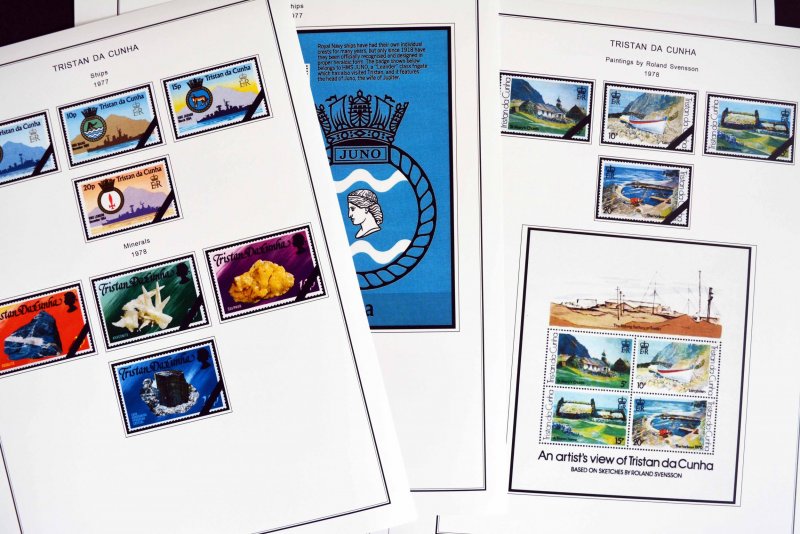 COLOR PRINTED TRISTAN DA CUNHA 1952-2010 STAMP ALBUM PAGES (139 illustr. pages)