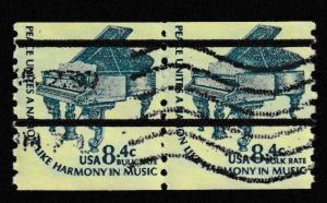 SC# 1615Cd - (8.4c) - Grand Piano, perf 10 V - used coil pair