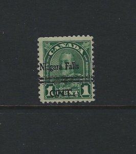 CANADA - #3-163 - 1c KING GEORGE V ARCH NIAGARA FALLS PRECANCEL USED STAMP 