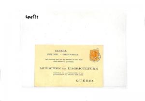 UU531 1929 Canada OFFICIAL STATIONERY Card RAILWAY *RPO CDS* {samwells-covers}