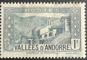 French Andorra *MH* #23 Single Chapel of Meritxell SCV $.55 L33