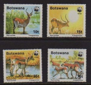 Botswana 1988 Sc 432-435 WWF set MNH