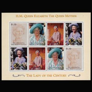 ST.VINCENT 1995 - Scott# 2176A Sheet-Queen Mother NH