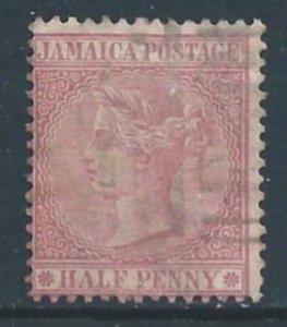 Jamaica #13 Used 1/2p Queen Victoria - Wmk. 1