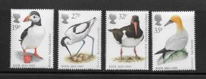 BIRDS - GREAT BRITAIN  #1239-42  MNH