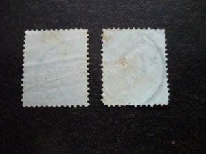 Stamps - Netherlands - Scott# 40-41 - Used Partial Set of 2 Stamps