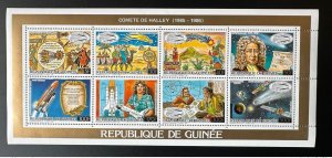 1986 Guinea Mi. 1106A 1116A Klb Space Space Comet Halleys Collective Sheet-