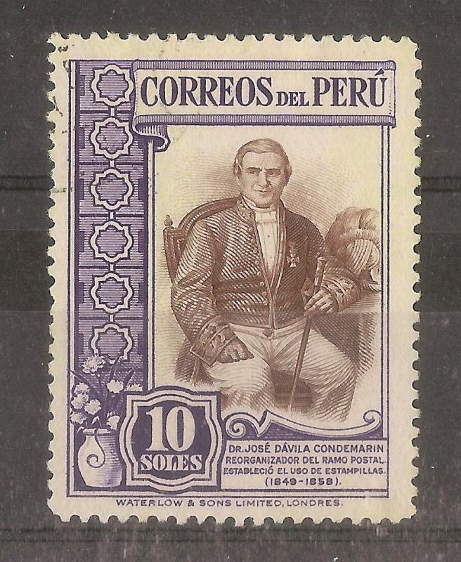 Peru 1936 10s Condemarin SG595 Fine Used