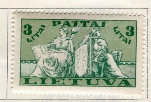 LITHUANIA; 1934-35 early pictorial issue Mint hinged 3L. value