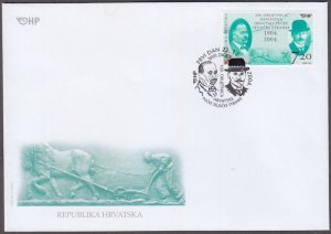 CROATIA Sc # 572 FDC - 100th ANN CROATIAN PEOPLE's PEASANT PARTY