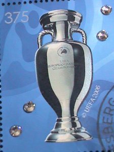 AUSTRIA 2008-SC#2161 UEFA SOCCER CHAMPIONSHIPS-HENRI DALAUNAY CUP-USED S/S VF