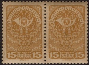 Austria Scott 207 - Coat of Arms  MNH Pair - Very Fine