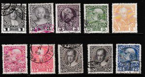 Austria Scott 110//126 (18) Stamps.  Lot of F/VF/Used(o) Stamps