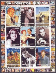 Congo 2003 History of Cinema Actors & Actress ( VII ) Sheet MNH Private