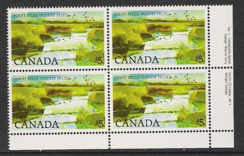 Canada #937 LR PL BL #1 Point Pelee $5 MNH