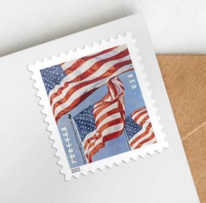 USPS U.S Flag 2022  Forever Stamps 5 books of 20pcs total 100 pcs